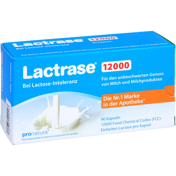 Lactrase 12000 bei Lactose-Intoleranz Kapseln, 90 pcs. Capsules