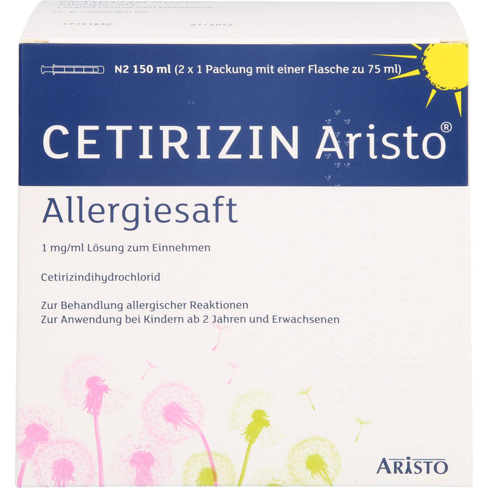 Cetirizin Aristo Allergiesaft 1 mg/ml Lösung zum Einnehmen, 150 ml LSE