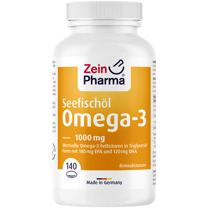 ZeinPharma Omega-3 Seefisch-Öl 1000 mg Kapseln, 140 pcs. Capsules