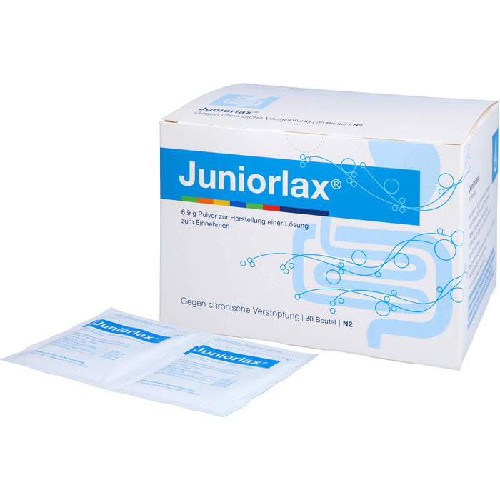 Juniorlax Pulver bei chronischer Verstopfung bei Kindern im Alter von 2 bis 11 Jahren, 30 pcs. Sachets