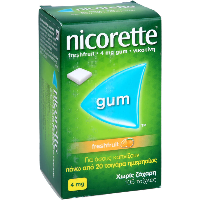 nicorette Kaugummi freshfruit 4 mg Reimport Kohlpharma, 105 pc Gomme à mâcher