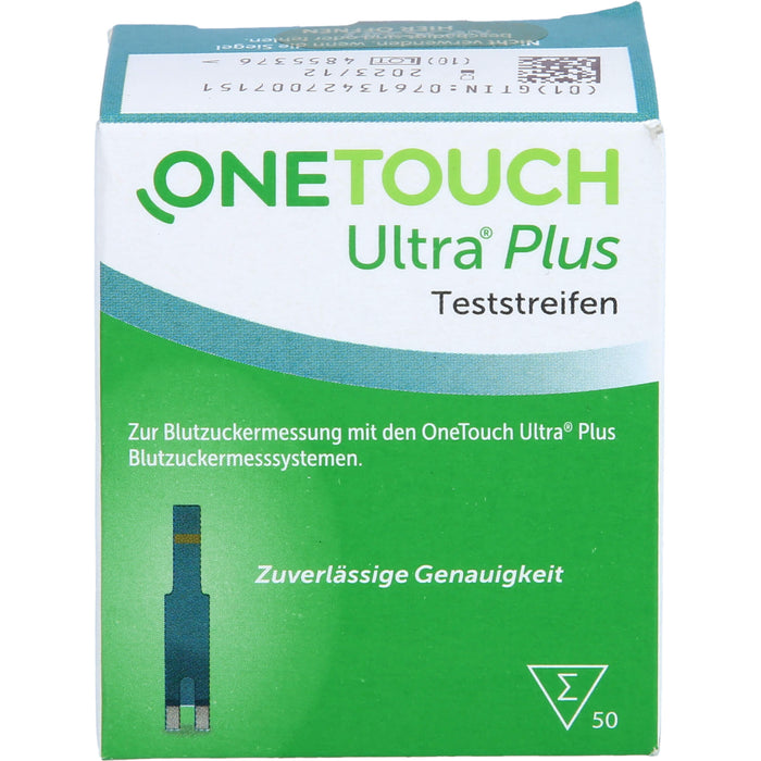 ONETOUCH Ultra Plus Teststreifen zur Blutzuckermessung, 50 pcs. Test strips