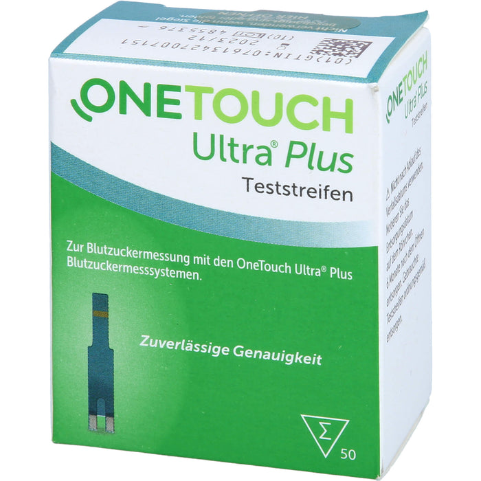 ONETOUCH Ultra Plus Teststreifen zur Blutzuckermessung, 50 pcs. Test strips