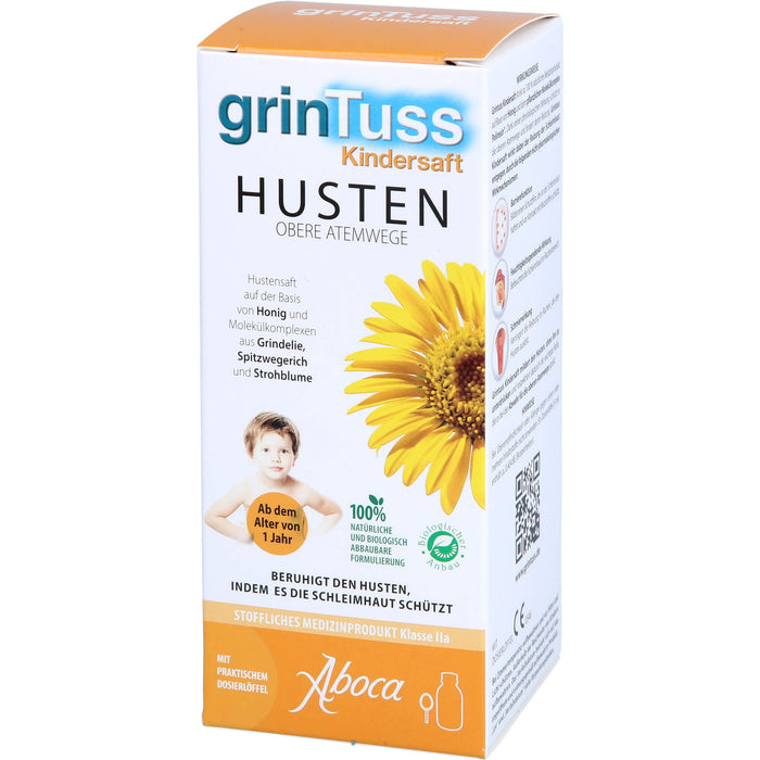 grinTuss Kindersaft beruhigt den Husten, 128 g Solution