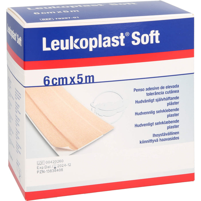 Leukoplast Soft Pflaster 6 cm x 5 m Rolle, 1 St PFL