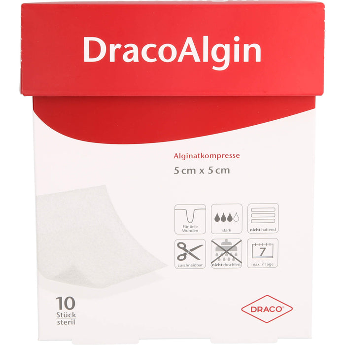 DracoAlgin Alginat Wundauflage, 10 St KOM