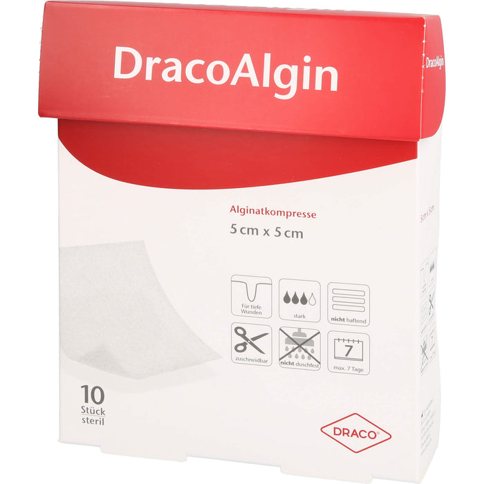 DracoAlgin Alginat Wundauflage, 10 St KOM