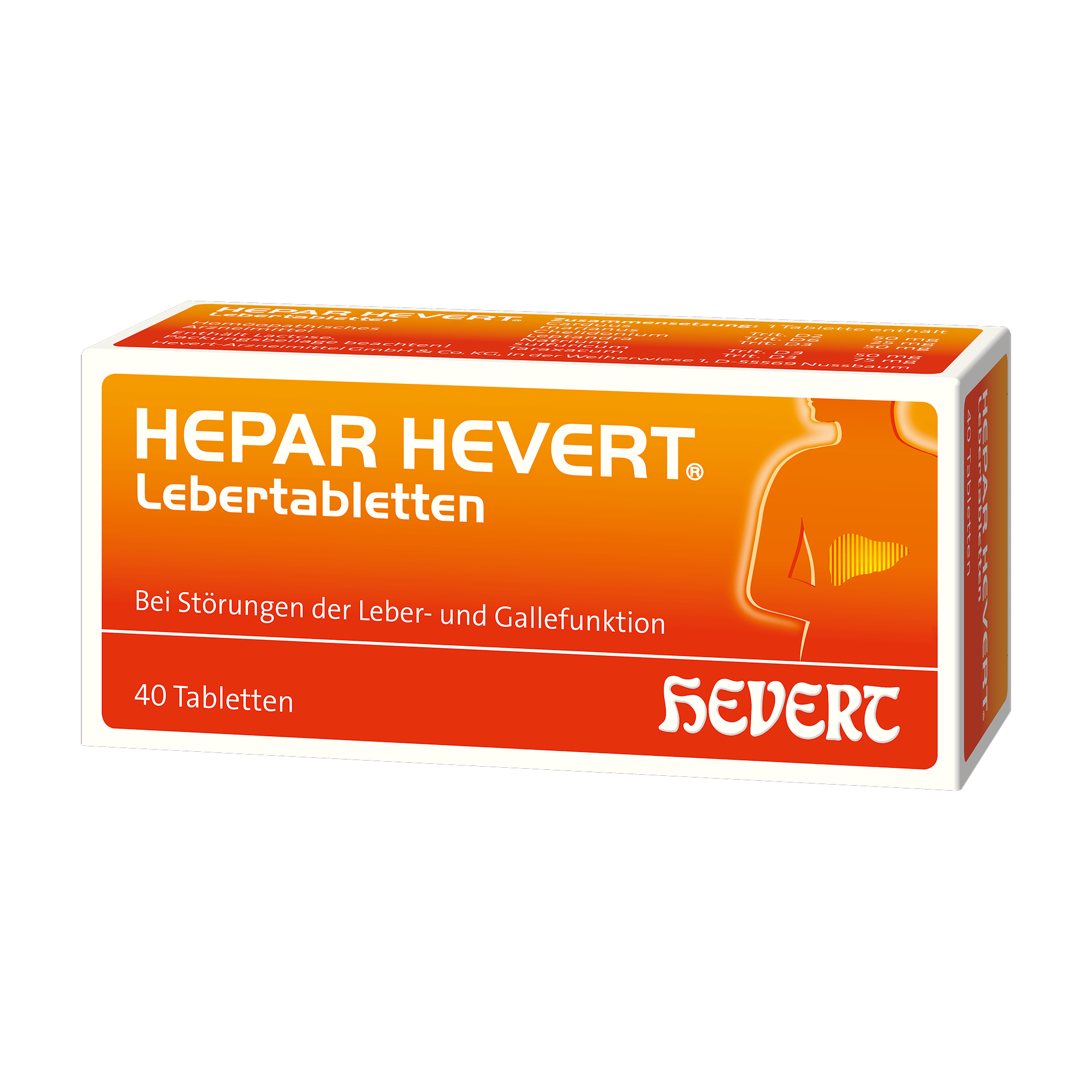 Hepar Hevert Lebertabletten, 40 St. Tabletten