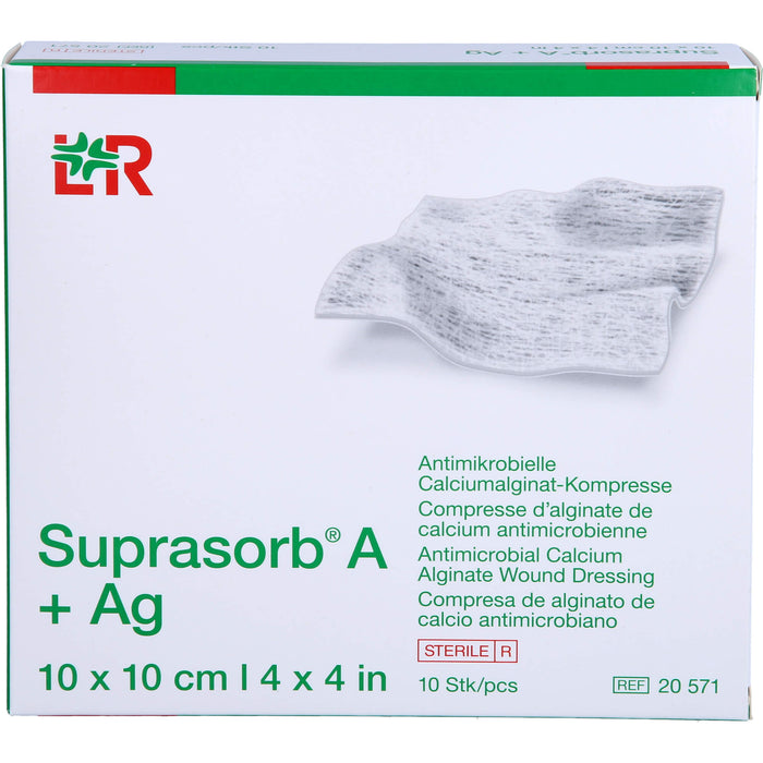 SUPRASORB A+Ag Antimik.Cal.Alginat Kompr.10x10 cm, 10 St KOM