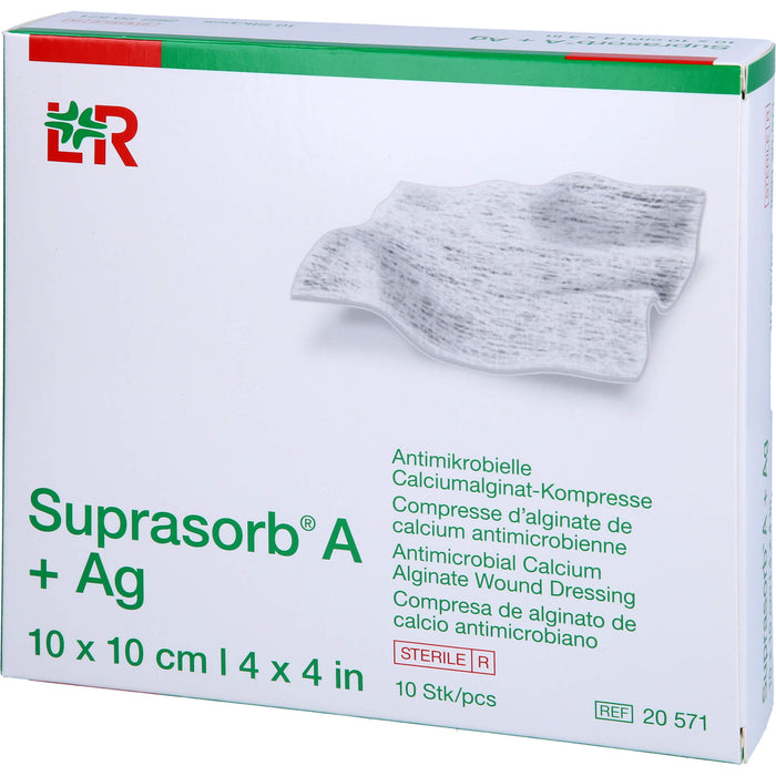 SUPRASORB A+Ag Antimik.Cal.Alginat Kompr.10x10 cm, 10 St KOM