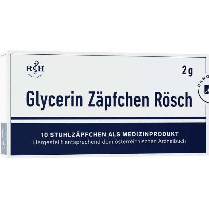 Glycerin Zäpfchen Rösch 1 g gegen Verstopfung, 10 pcs. Suppositories