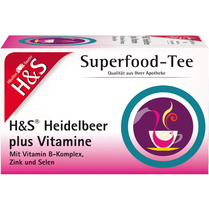 H&S Superfood-Tee Heidelbeer plus Vitamine, 20 pcs. Filter bag