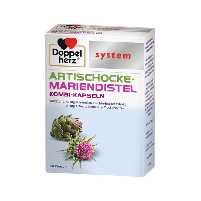 Doppelherz system Artischocke-Mariendistel Kombi-Kapseln, 60 pc Capsules