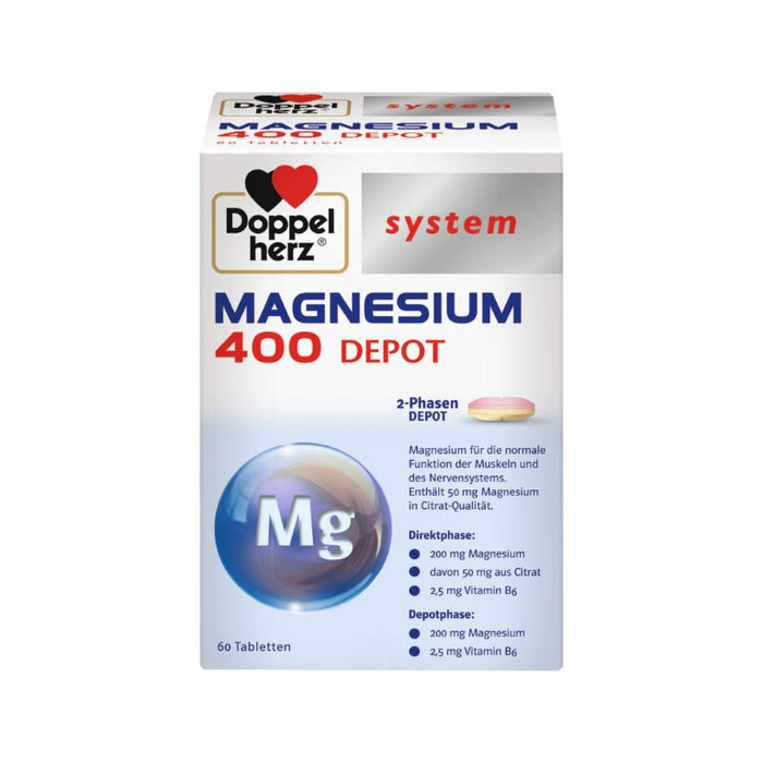 Doppelherz system MAGNESIUM 400 DEPOT, 60 pcs. Tablets