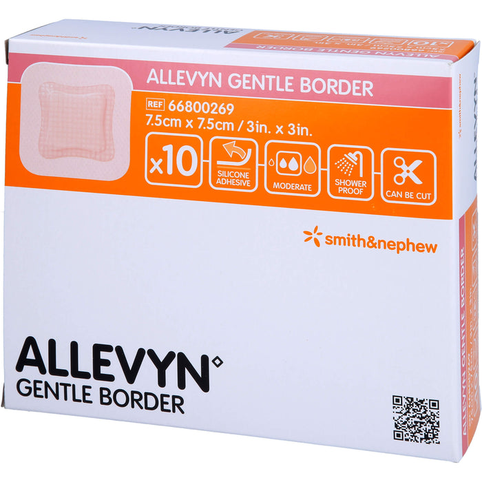 Allevyn Gentle Border 7,5x7,5 cm Schaumverb., 10 St VER