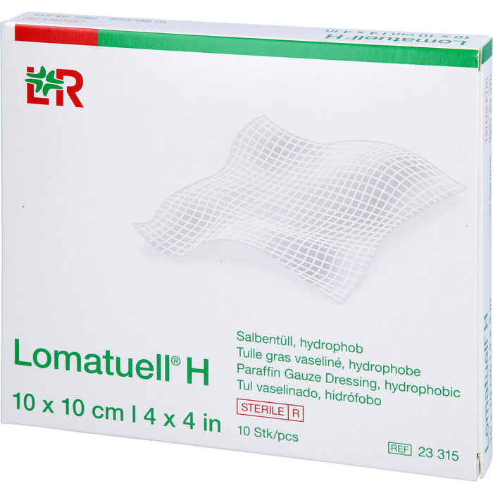 LOMATUELL H Salbentüll 10x10 cm steril, 10 St VER