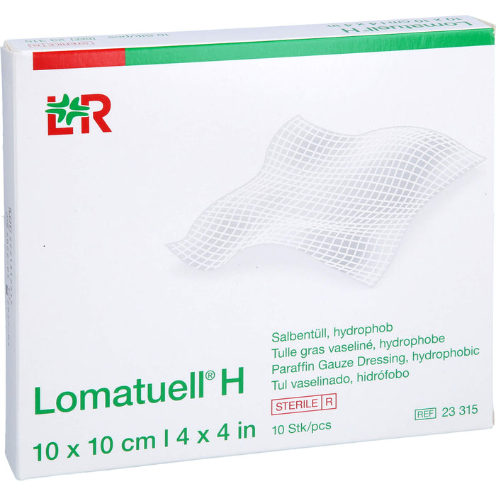 LOMATUELL H Salbentüll 10x10 cm steril, 10 St VER