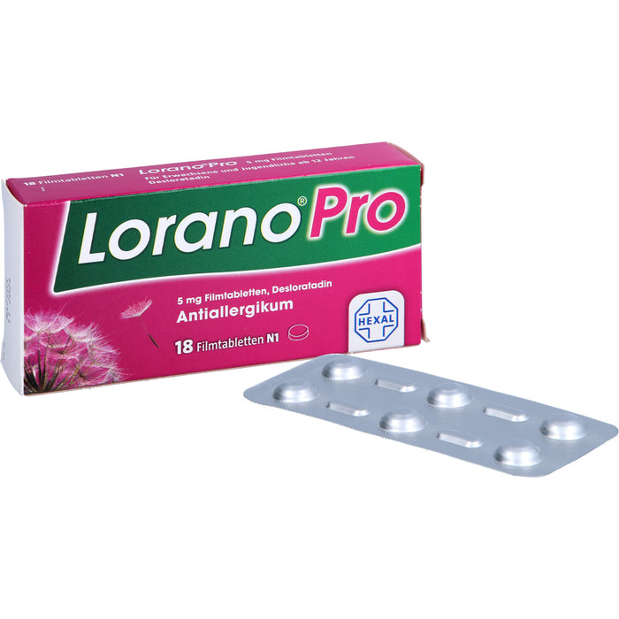 Lorano Pro Filmtabletten Antiallergikum, 18 pc Tablettes