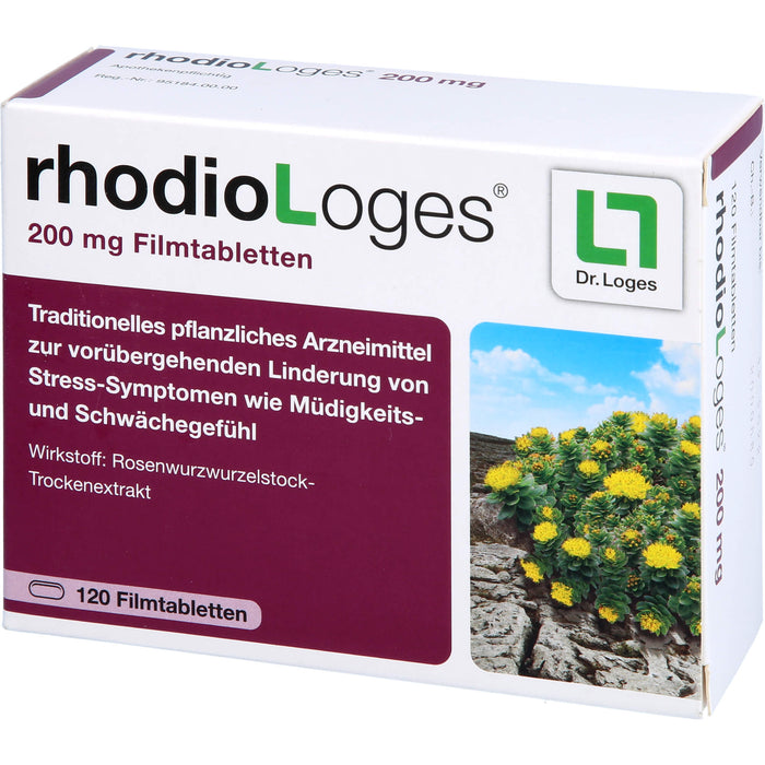 rhodioLoges 200 mg Filmtabletten zur vorübergehenden Linderung von Stress-Symptomen, 120 pcs. Tablets