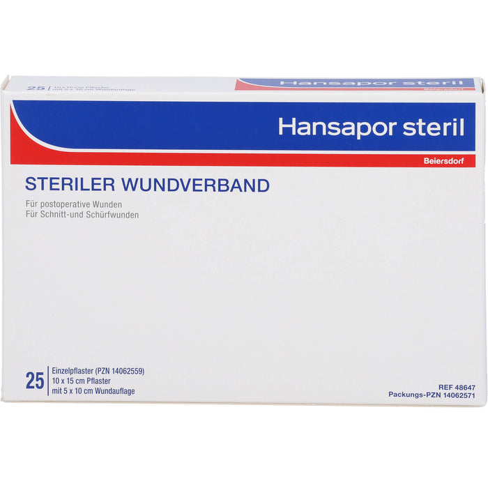 Hansapor steril 10x15 cm 25Stk, 25 St VER