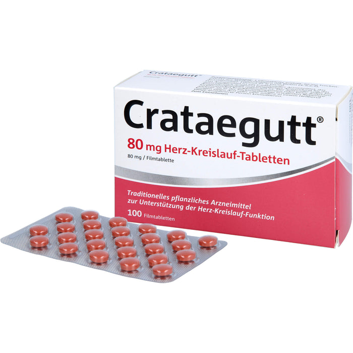 Crataegutt 80 mg Herz-Kreislauf-Tabletten, 100 pc Tablettes