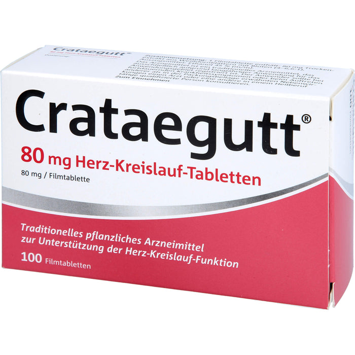 Crataegutt 80 mg Herz-Kreislauf-Tabletten, 100 pc Tablettes