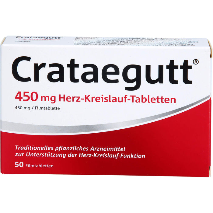 Crataegutt 450 mg Herz-Kreislauf-Tabletten, 50 pc Tablettes