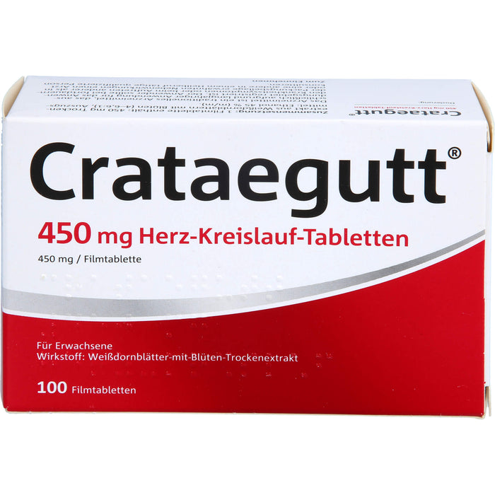 Crataegutt 450 mg Herz-Kreislauf-Tabletten, 100 pc Tablettes