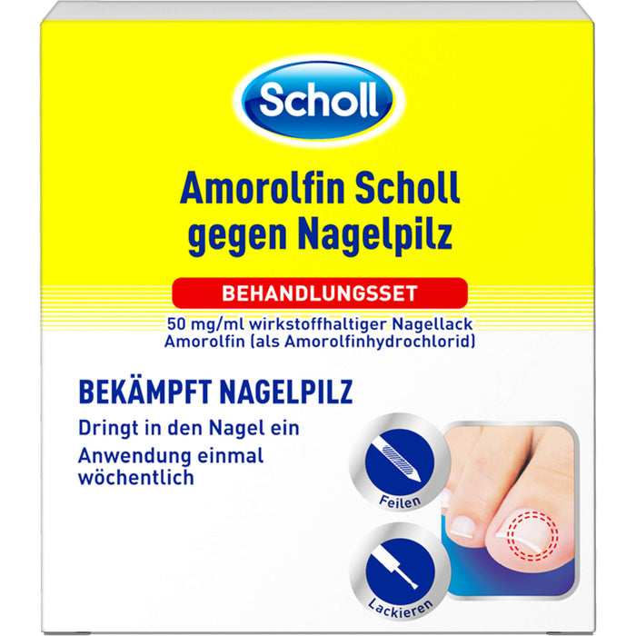 Amorolfin Scholl gegen Nagelpilz Behandlungsset, 2.5 ml Vernis à ongles contenant une substance active