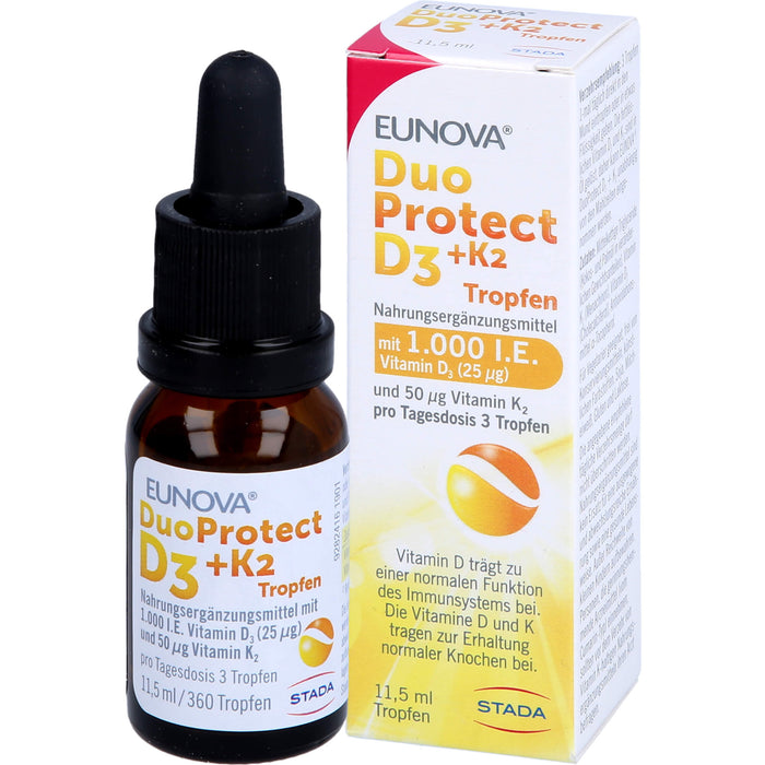 EUNOVA DuoProtect D3 + K2 Tropfen, 11.5 ml Solution