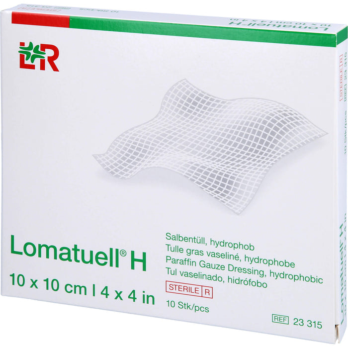 Lomatuell H Salbentüll 10x10 cm steril, 10 St VER