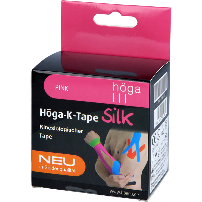 Höga-K-Tape Silk 5cmx5m pink KinesiologischerTape, 1 pcs. Patch