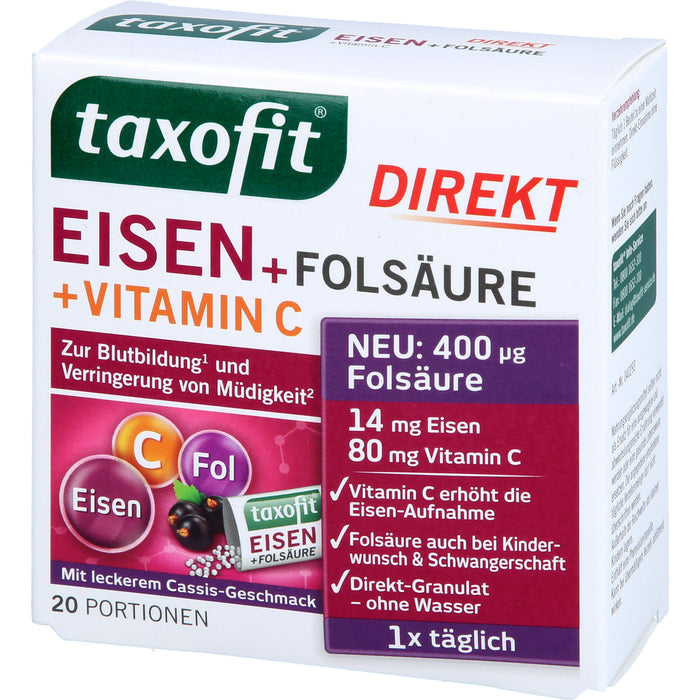 taxofit Eisen + Folsäure Direktgranulat, 20 St GRA