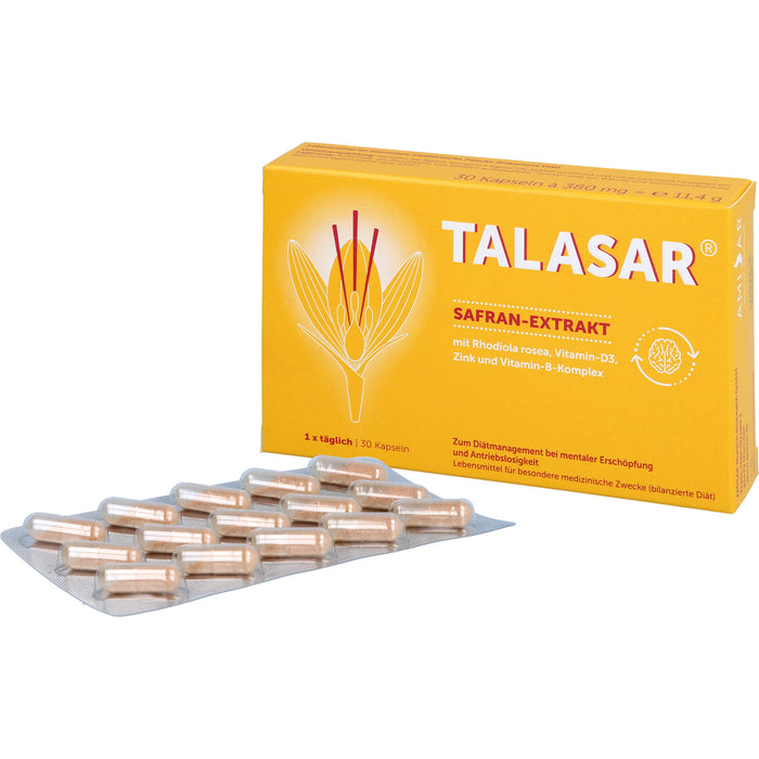 TALASAR Kapseln bei mentaler Erschöpfung und Antriebslosigkeit, 30 pc Capsules