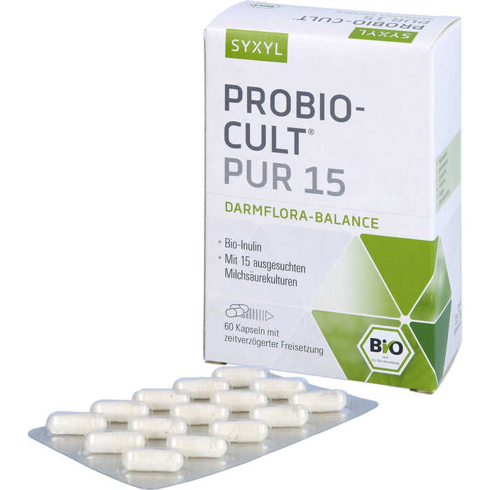 SYXYL Probio-Cult pur 15 Darmflora-Balance Kapseln, 60 pcs. Capsules