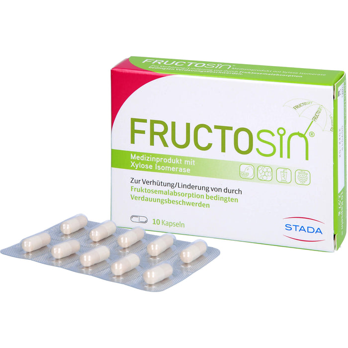 FRUCTOSiN Kapseln zur Linderung von durch Fruktosemalabsorption bedingten Verdauungsbeschwerden, 10 pcs. Capsules