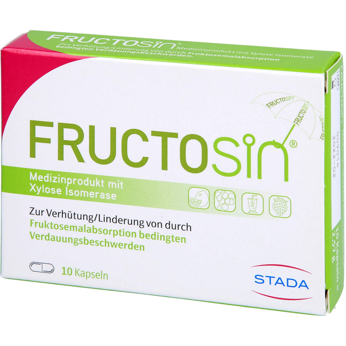 FRUCTOSiN Kapseln zur Linderung von durch Fruktosemalabsorption bedingten Verdauungsbeschwerden, 10 St. Kapseln