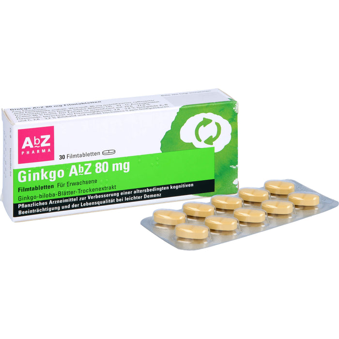 Ginkgo AbZ 80 mg Filmtabletten, 30 St FTA