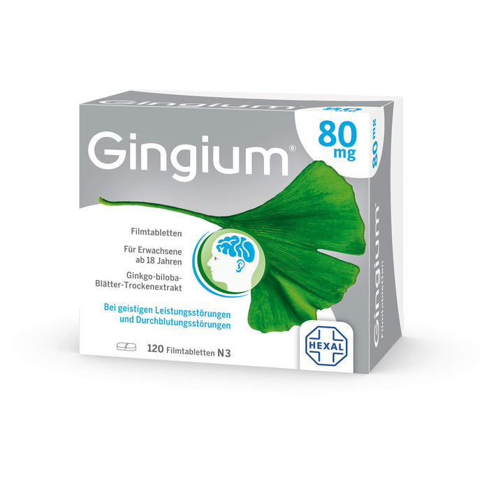 Gingium 80 mg Filmtabletten, 120 pcs. Tablets