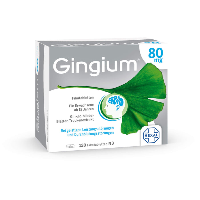 Gingium 80 mg Filmtabletten, 120 pcs. Tablets