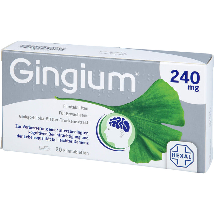 Gingium 240 mg Filmtabletten, 20 pcs. Tablets