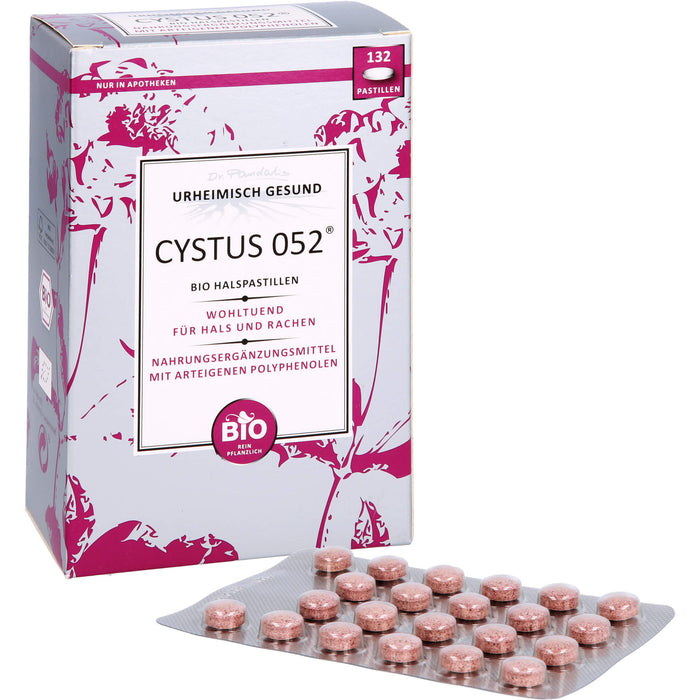 CYSTUS 052 Bio Halspastillen wohltuend für Hals und Rachen, 132 pcs. Pastilles