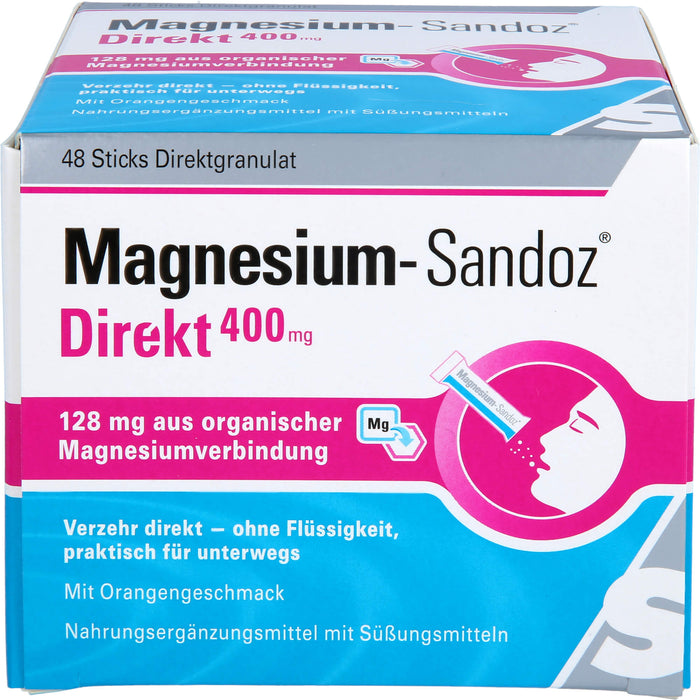 Magnesium-Sandoz direkt 400 mg Sticks Direktgranulat, 48 pc Bâtonnets