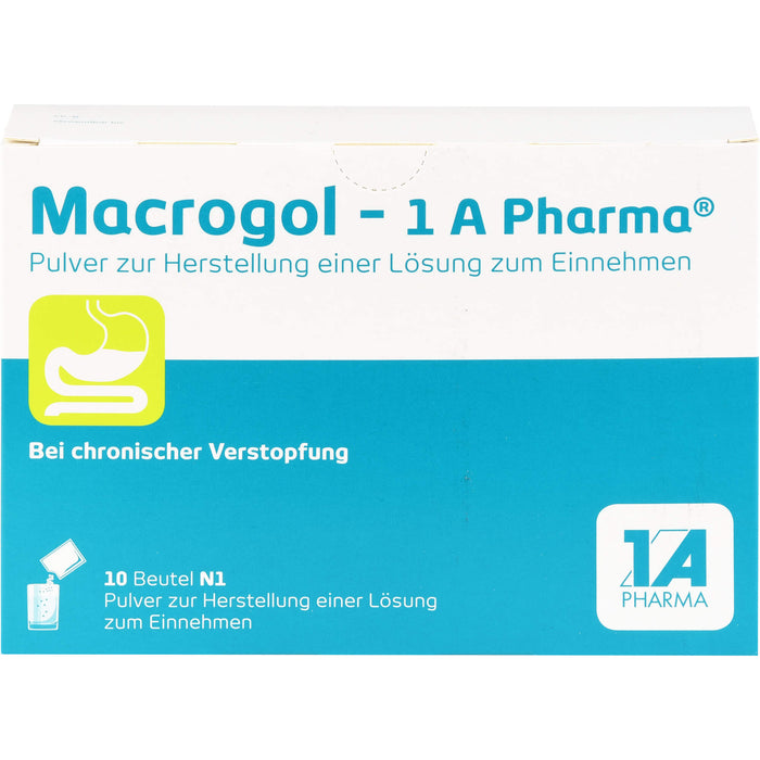 Macrogol - 1 A Pharma Pulver bei chronischer Verstopfung, 10 pc Sachets