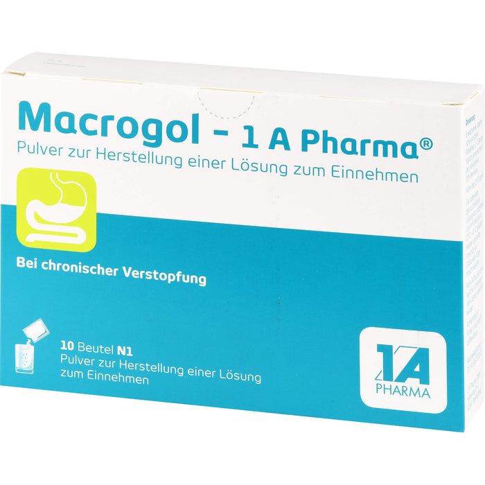 Macrogol - 1 A Pharma Pulver bei chronischer Verstopfung, 10 pc Sachets