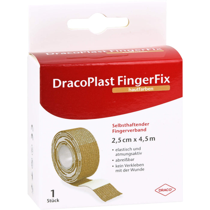 DracoPlast FingerFix 2,5cmx4,5m haut m. Wundk., 1 pcs. Patch