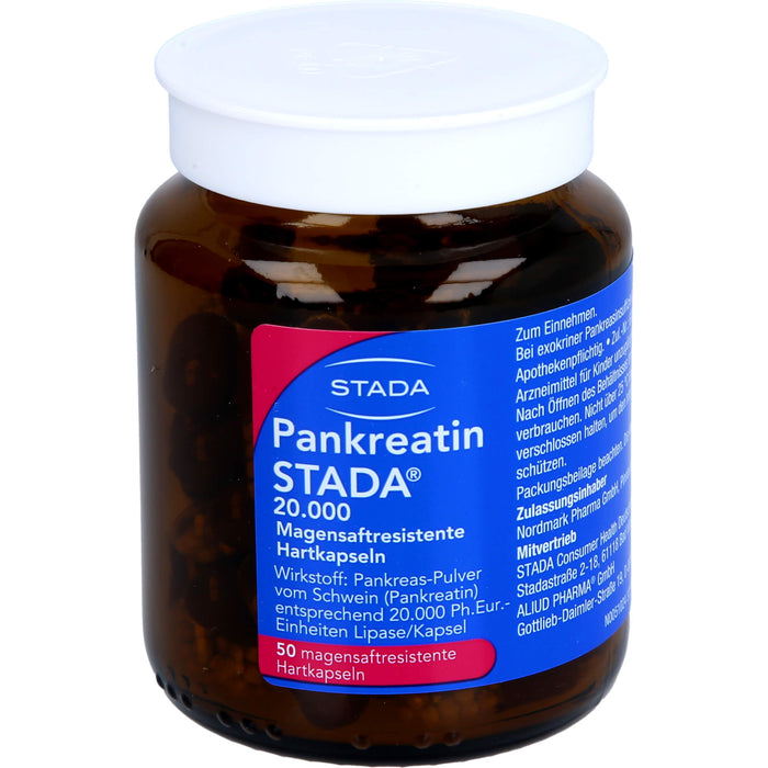 Pankreatin STADA 20.000, Magensaftresistente Hartkapseln, 50 St HKM