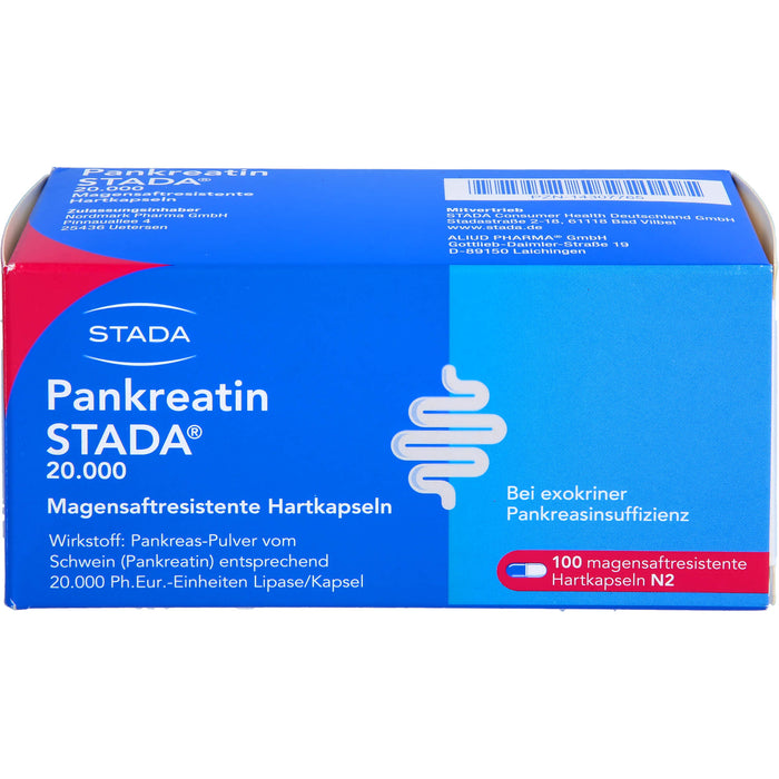 Pankreatin STADA 20.000 magensaftresistente Hartkapseln, 100 pc Capsules