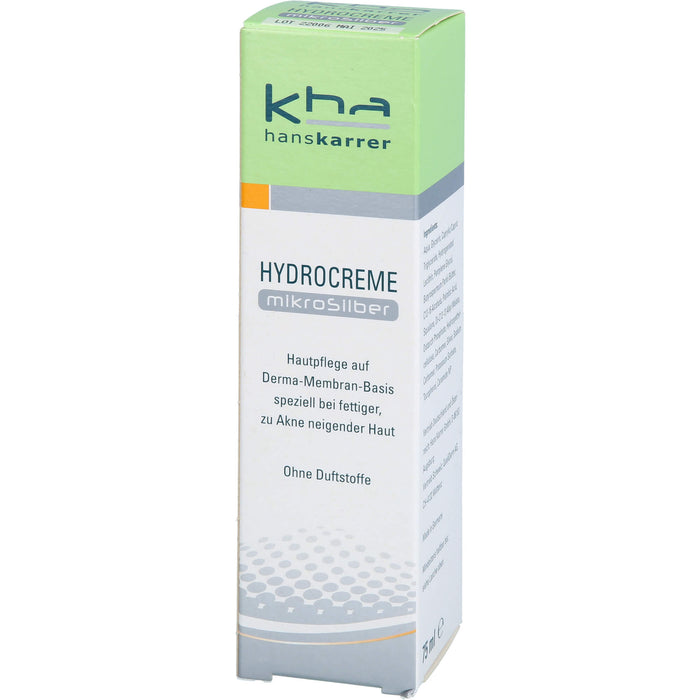 Hans Karrer Hydrocreme Mikrosilber bei normaler bis fettiger Haut, 75 ml Cream