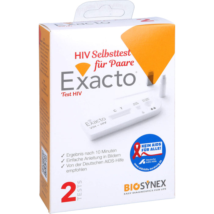 BIOSYNEX Exacto HIV Selbsttest für Paare, 2 pcs. Test